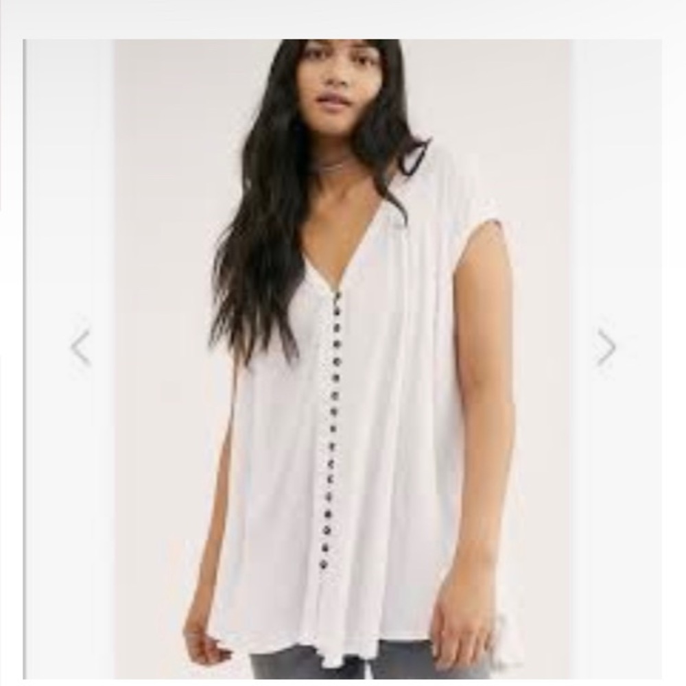 Free People Highland Tee in white